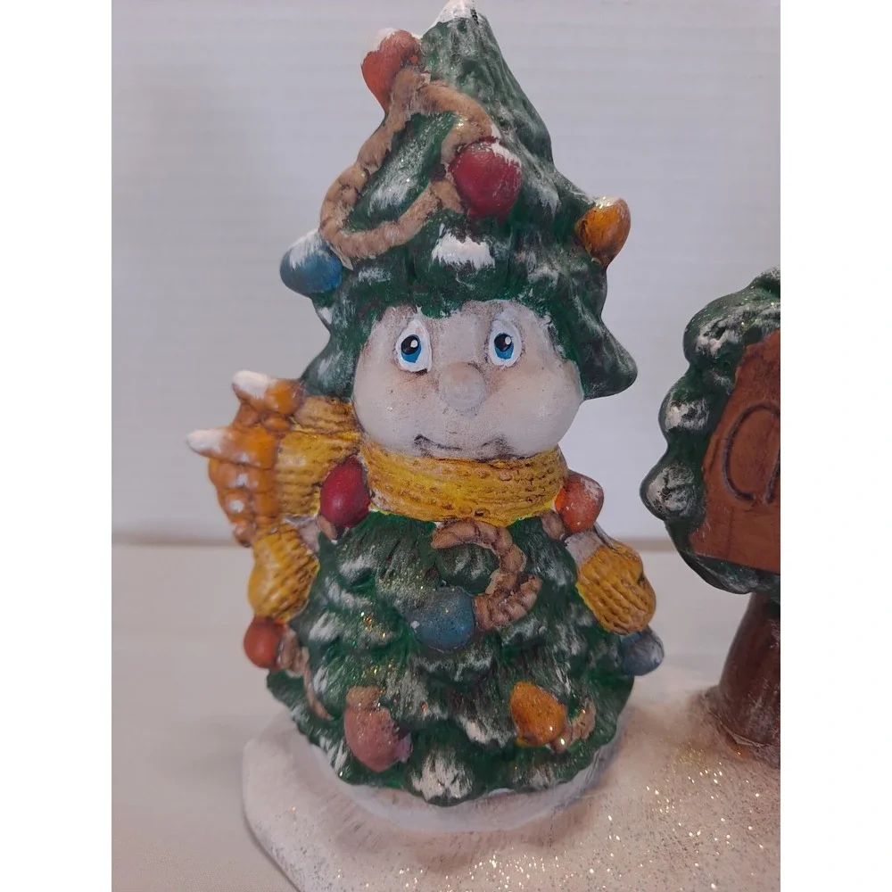 Hand Painted Snowman As A Christmas‎ Tree O Christmas Tree Ceramic Figure